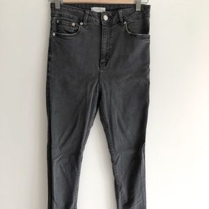 Zara Charcoal Grey High Rise Skinny Denim Jeans - Size 6